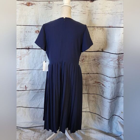 Eileen Fisher Jersey Drape Front Dress Size Large - Picture 4 of 7